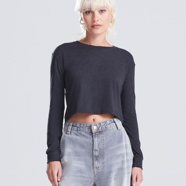 Women's long sleeve cropped T Thumbnail