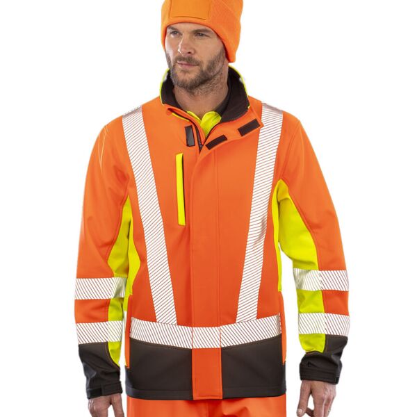Recycled 3-layer printable 3-tone safety softshell Thumbnail