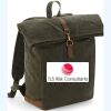 Quadra Heritage Waxed Canvas Backpack Thumbnail
